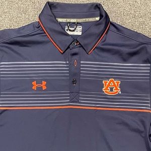 Auburn Under Armour Medium Navy Polo